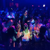 neon paint at uv paint party in a uk nightclub