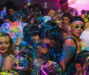 uv paint party in florescent colours