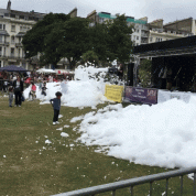 outdoor foam from stage